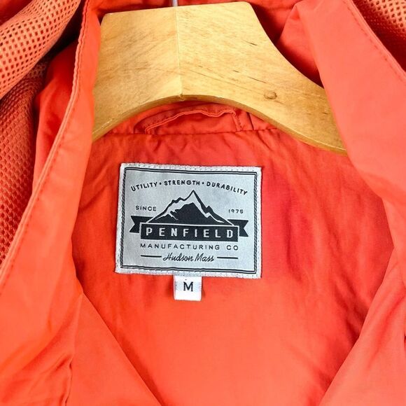 PENFIELD Colorblock Orange Tan Windbreaker Hooded Jacket Size M - Picture 6 of 9